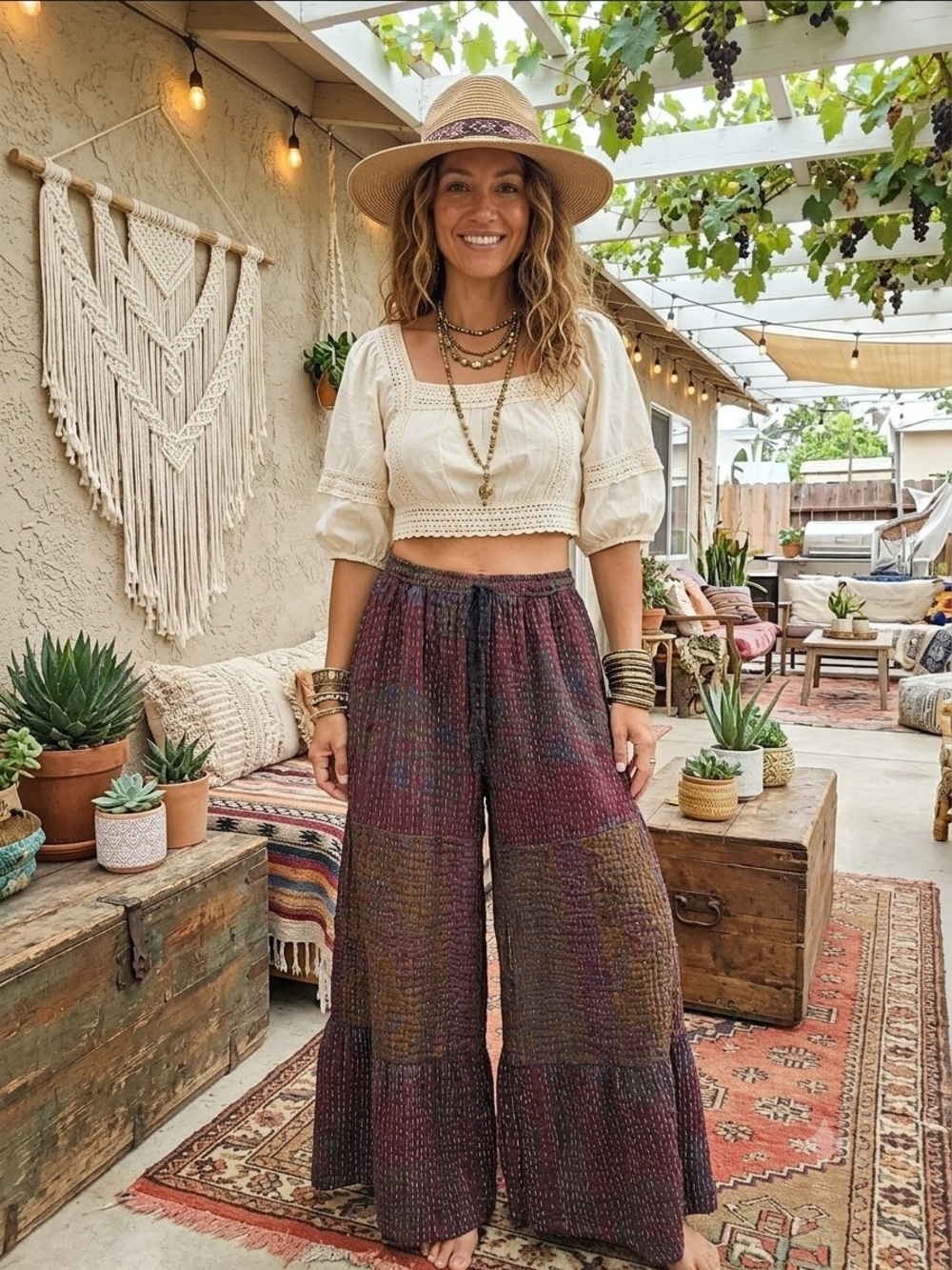 CUSTUM OVERDYED FLARE KSNTHA PANTS SM-XL TALL GIRL FRIENDLY